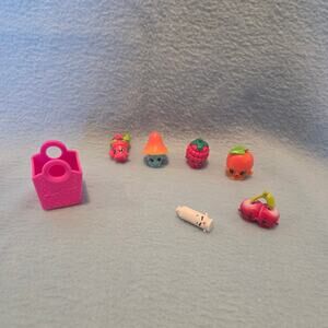 Shopkins Mini Figure Lot w/ McDonald's Bag Cheeky Cherries + 5 More